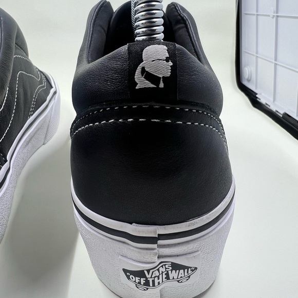 VANS Karl Lagerfeld x Old Skool Laceless Platform Black sneakers in size 6.5 - Picture 6 of 8